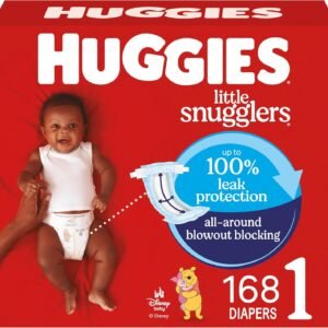 Huggies Little Snugglers Baby Diapers Size 1, 168 Ct