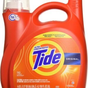 Tide Laundry Detergent Liquid, Original Scent, 125 fl oz (100 Loads)
